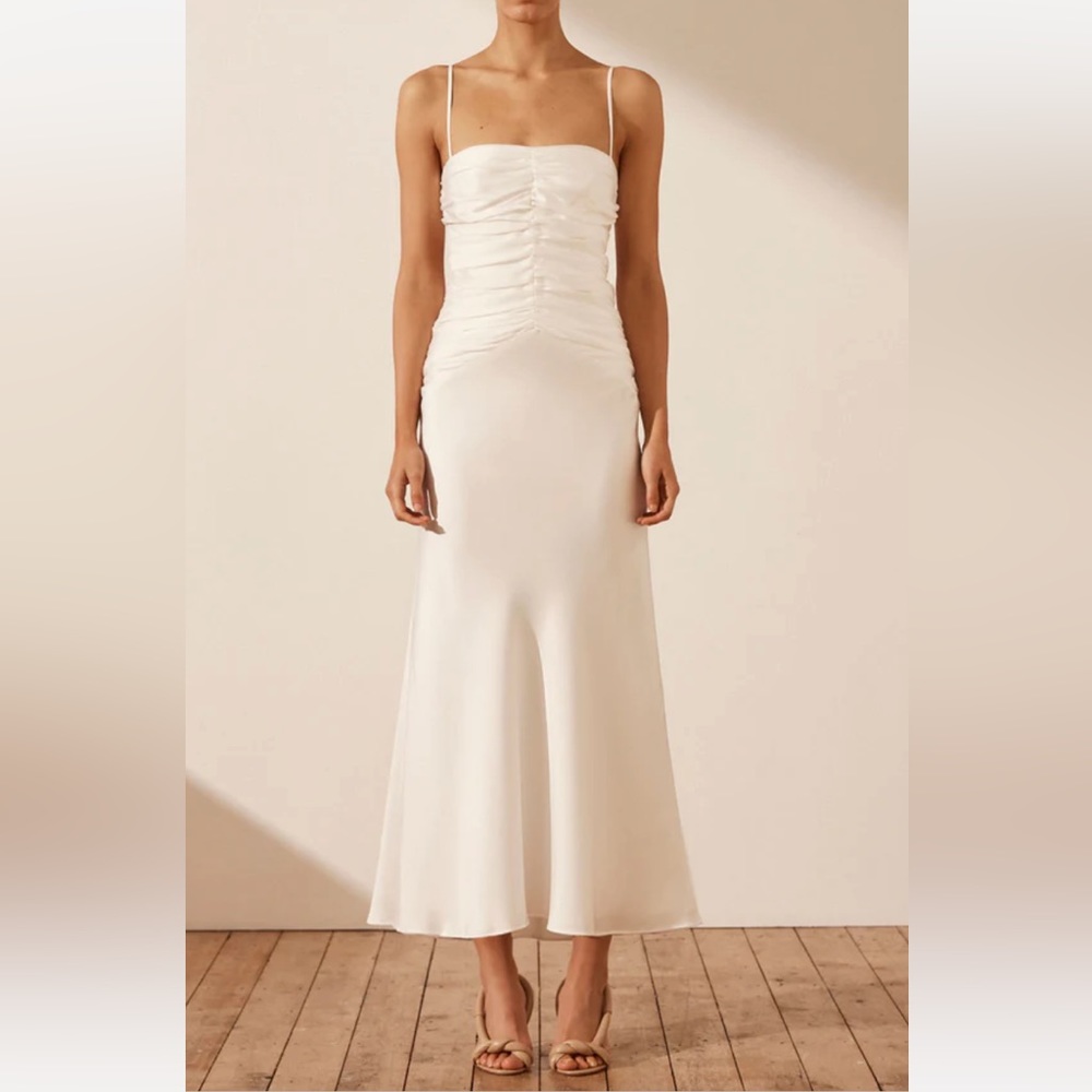 Shona Joy Ruched Bodice Midi